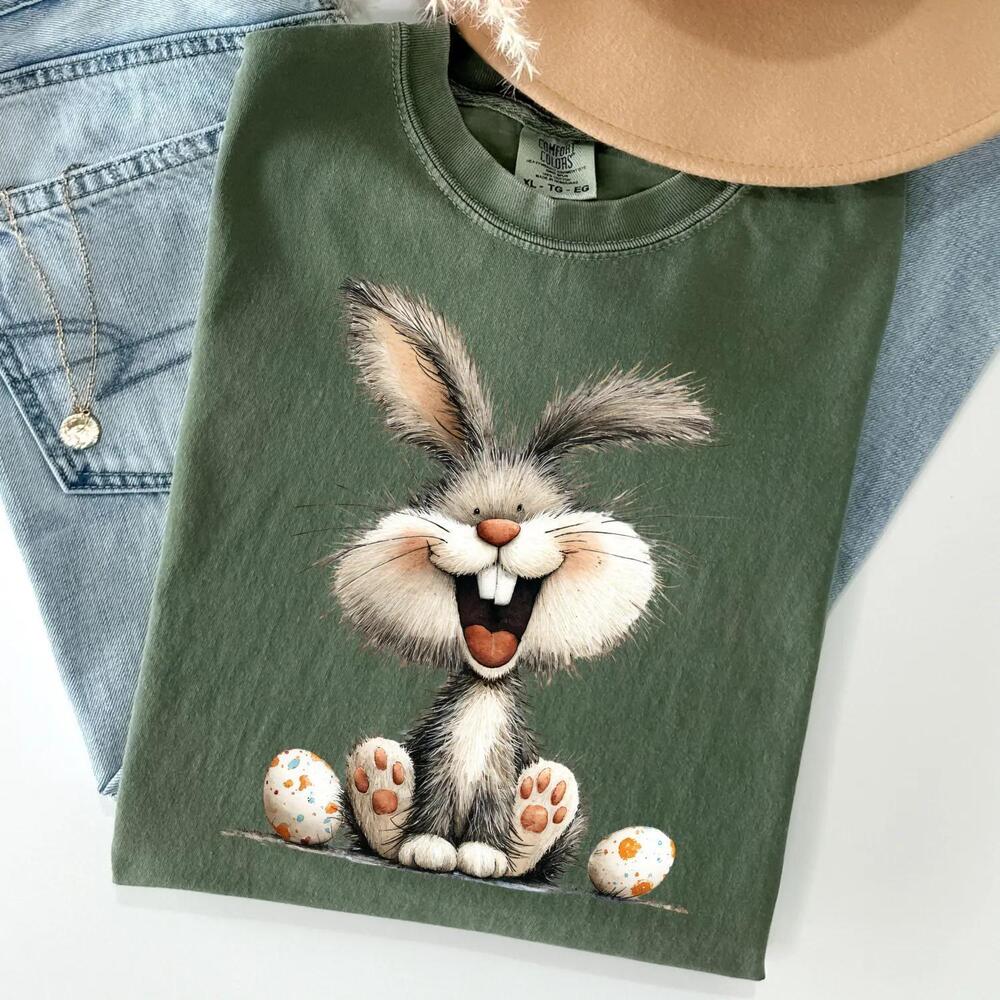 Joyful Easter Bunny Shirt, Festive Bunny Tee, Happy Easter T-Shirt, Spring